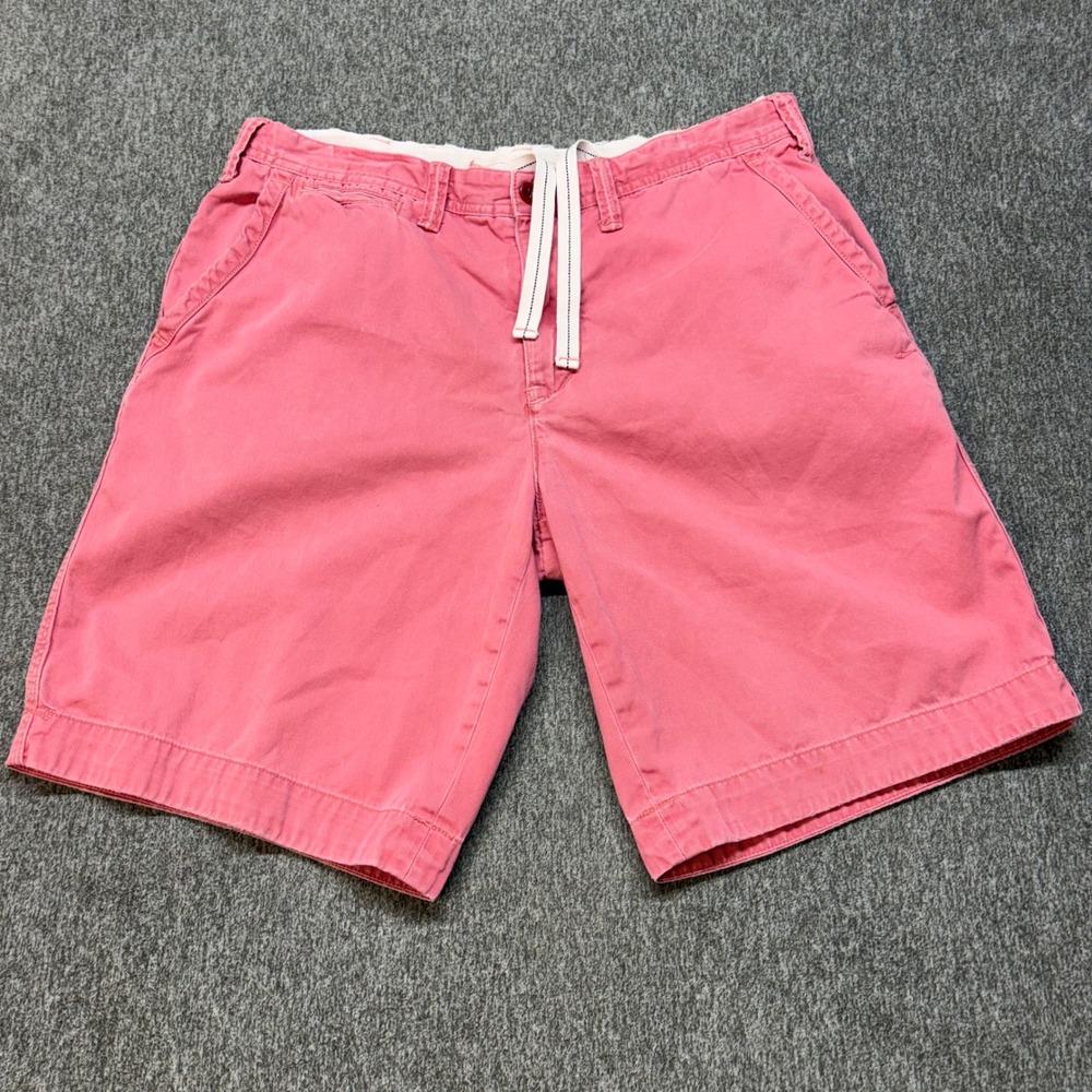 Polo Ralph‎ Lauren Mens Pink Chino Short 34 Cotton Drawstring Classic Fit Preppy